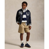 Polo Ralph Lauren White/Cruise Navy Boy Rugby L/S T-Shirt