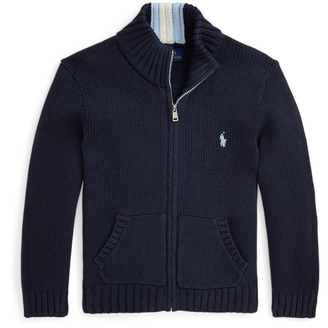Polo Ralph Lauren Rl Navy Boy Full Zip Sweater