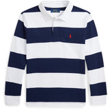 Polo Ralph Lauren White/Cruise Navy Boy Rugby L/S T-Shirt