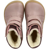 Angulus falmet rose/aubergine TEX støvel med glitrende glitter regnbue