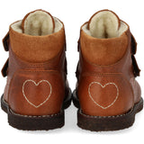 Angulus Cognac/Cognac TEX-støvel for nybegynnere med hjertebroderi