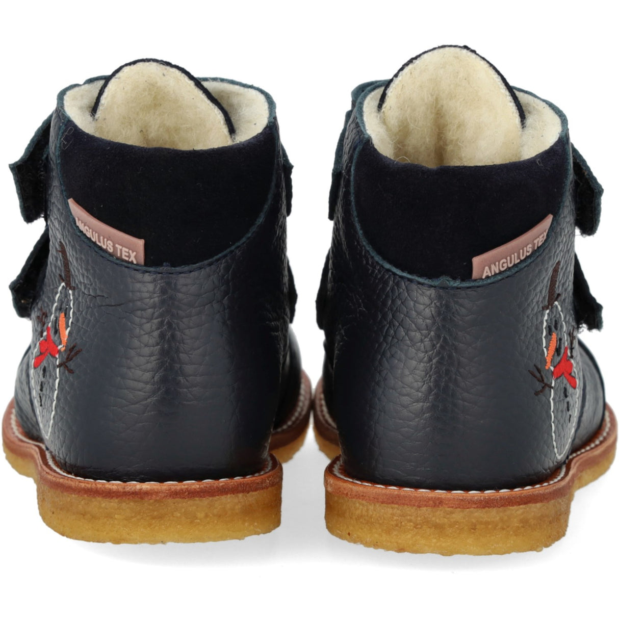 Angulus marineblå/marineblå TEX-støvel for nybegynnere med brodert snømann