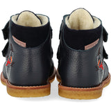 Angulus marineblå/marineblå TEX-støvel for nybegynnere med brodert snømann