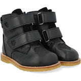 Angulus Svart/Svart Glitter TEX Støvel med Glitrende Glitter Hjerter