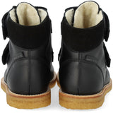 Angulus Svart/Svart Glitter TEX Støvel med Glitrende Glitter Hjerter