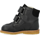 Angulus Svart/Svart Glitter TEX Støvel med Glitrende Glitter Hjerter