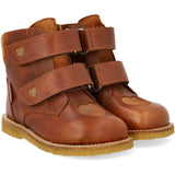 Angulus Cognac/Cognac Glitter/Mustard TEX Boot med glitrende glitterhjerter