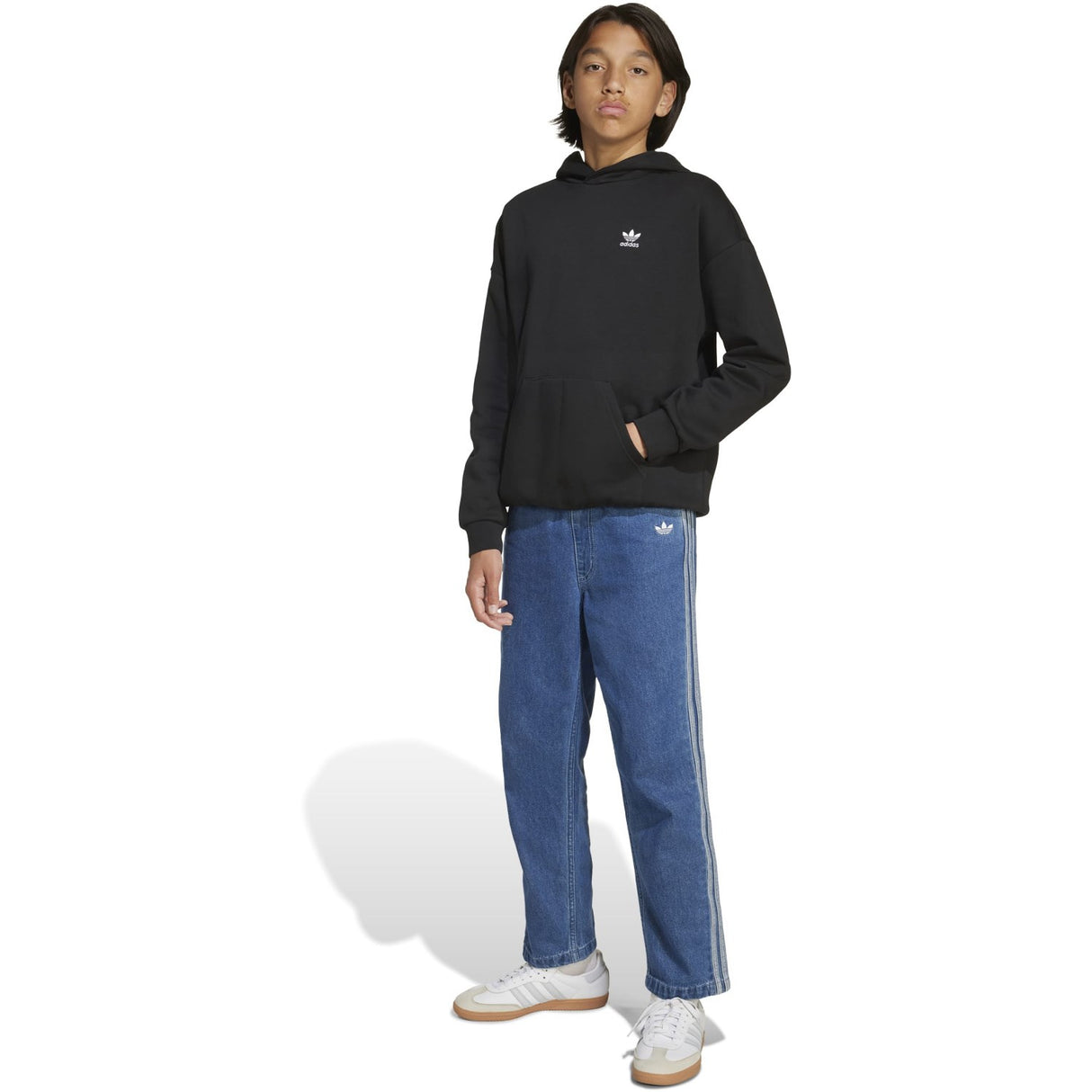 adidas Originals Black/White Loose Hettegenser Fl