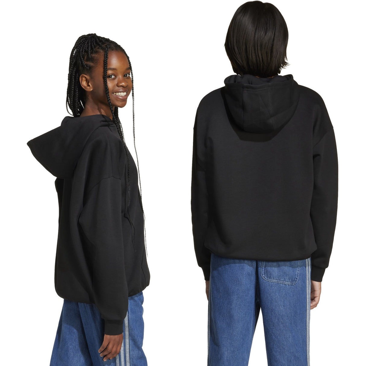 adidas Originals Black/White Loose Hettegenser Fl