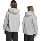 adidas Originals Medium Grey Heather/White Loose Hettegenser Fl