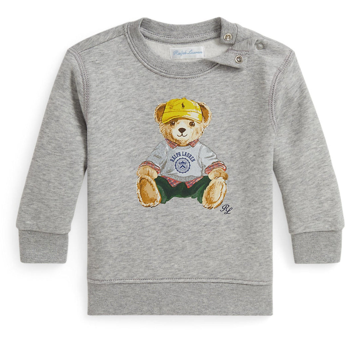 Ralph Lauren Baby Lt Grey Heather Baby Boy Collegegenser