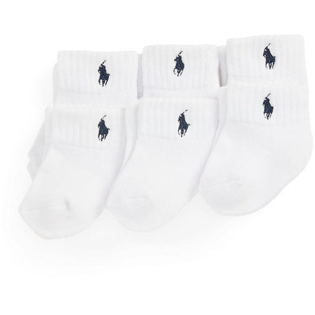 Ralph Lauren Baby Navy/White Baby Boy Ankle Strømper 3-Pak