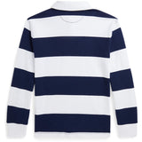 Polo Ralph Lauren White/Cruise Navy Boy Rugby L/S T-Shirt