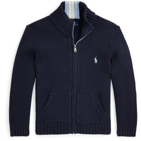Polo Ralph Lauren Rl Navy Boy Full Zip Sweater
