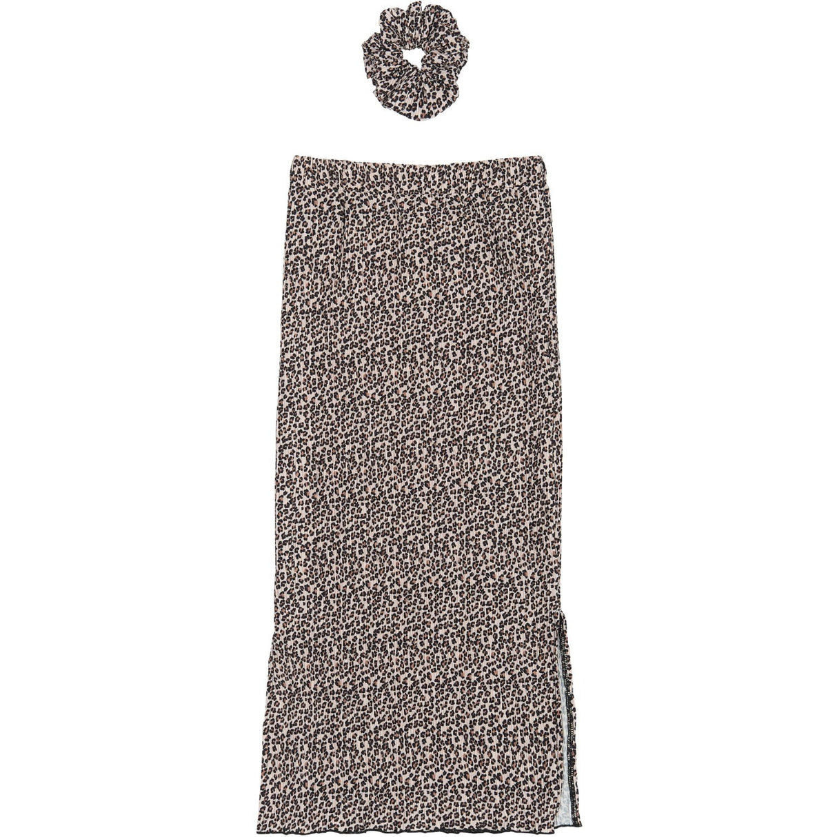 The New Feather Gray AOP TNPet Long Pleat Skjørt