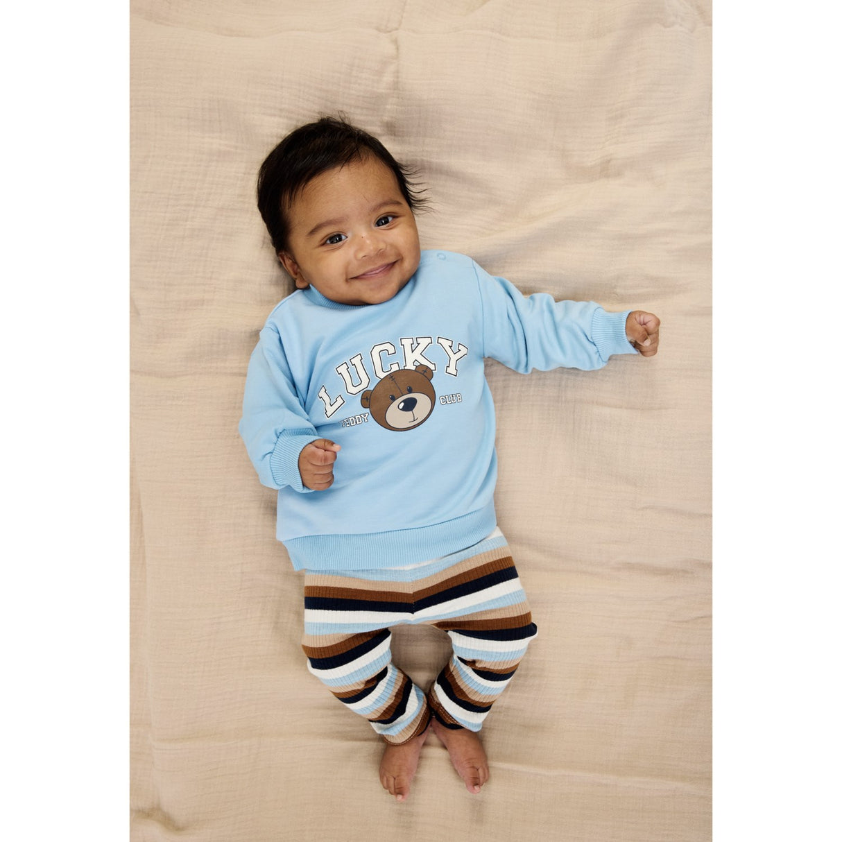 THE NEW Siblings Powder Blue Striped TNSBPark Rib Leggings