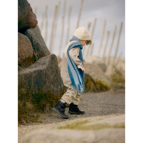 Angulus Svart/Mørkegrå TEX-støvel i nylon med slitesterke skinndetaljer