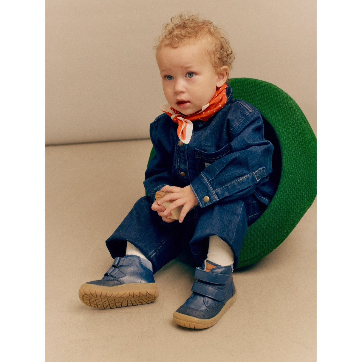 Angulus Navy/Tan/Blue Fog TEX-støvel for nybegynnere med kontrastsømmer