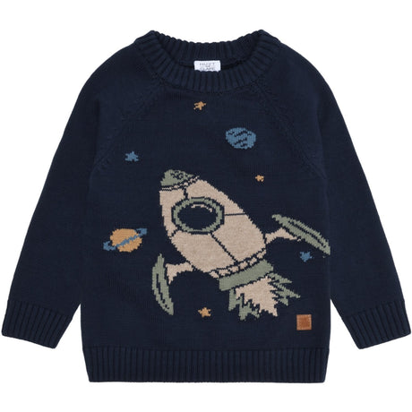 Hust & Claire More Navy Pelle Strikk Rocket