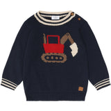 Hust & Claire More Navy Pilou Strikk Backhoe