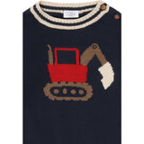 Hust & Claire More Navy Pilou Strikk Backhoe