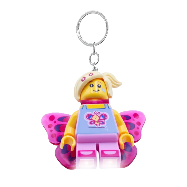 Euromic Lego® Iconic Butterfly Girl Keychain W/Led Light