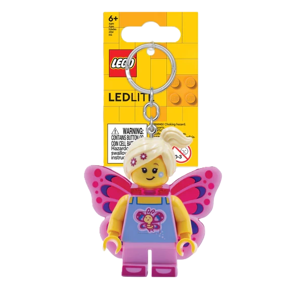 Euromic Lego® Iconic Butterfly Girl Keychain W/Led Light