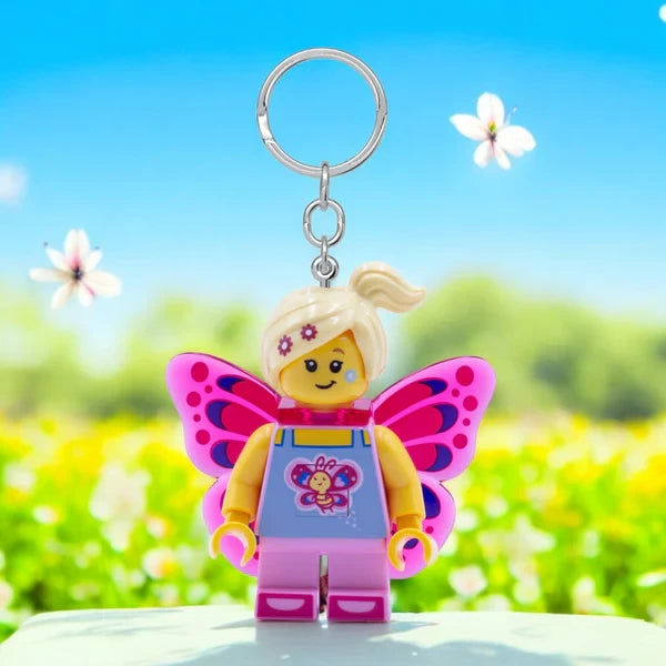 Euromic Lego® Iconic Butterfly Girl Keychain W/Led Light