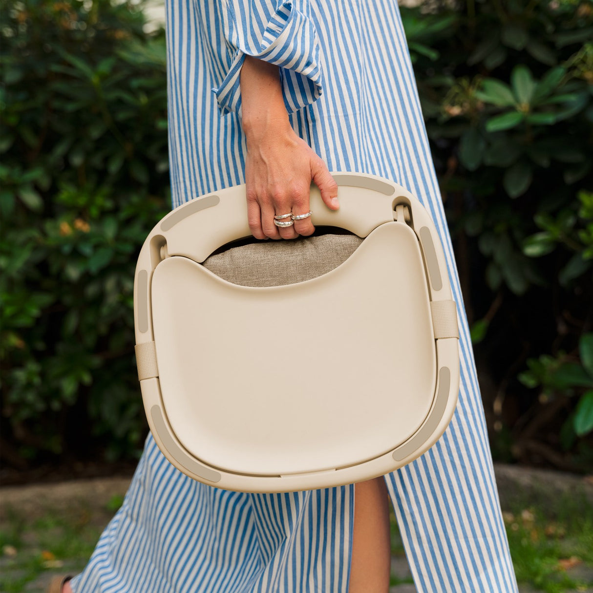 Hannie White Sand The Portable High Chair