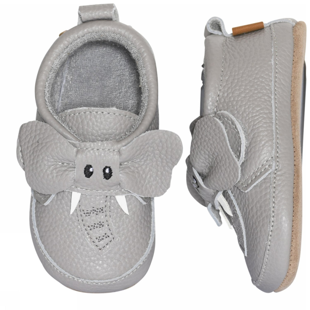 MELTON Opal Grey Elephant skinntøfler