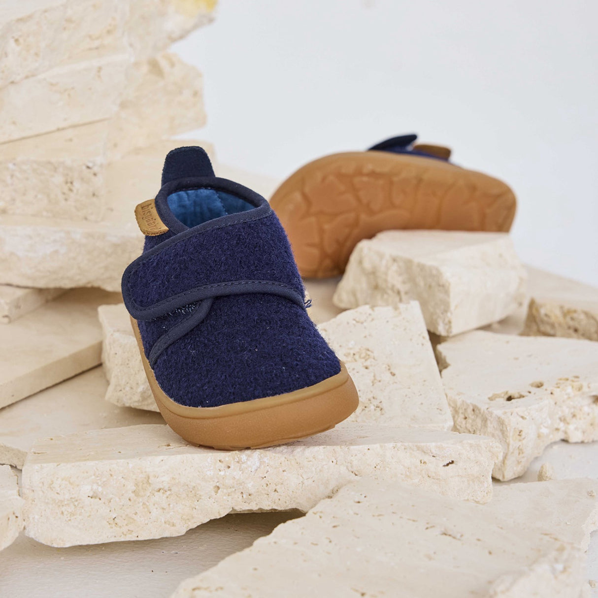 Bisgaard Navy Barefoot Basic Home Sko