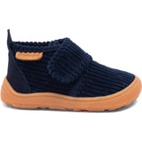 Bisgaard Navy Corduroy Barefoot Basic Home Sko
