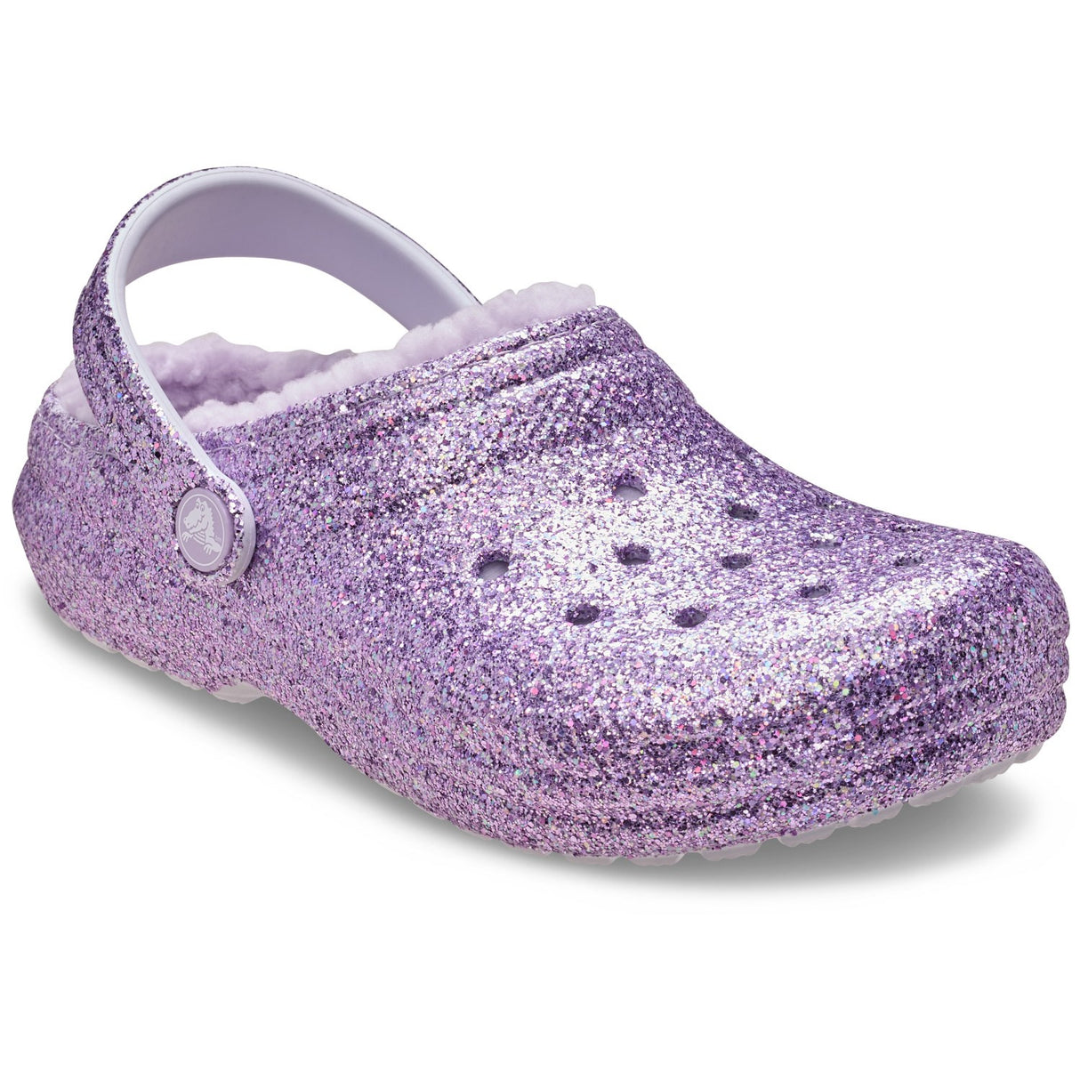 Crocs Purple Moon Classic Lined Chunky Glitter