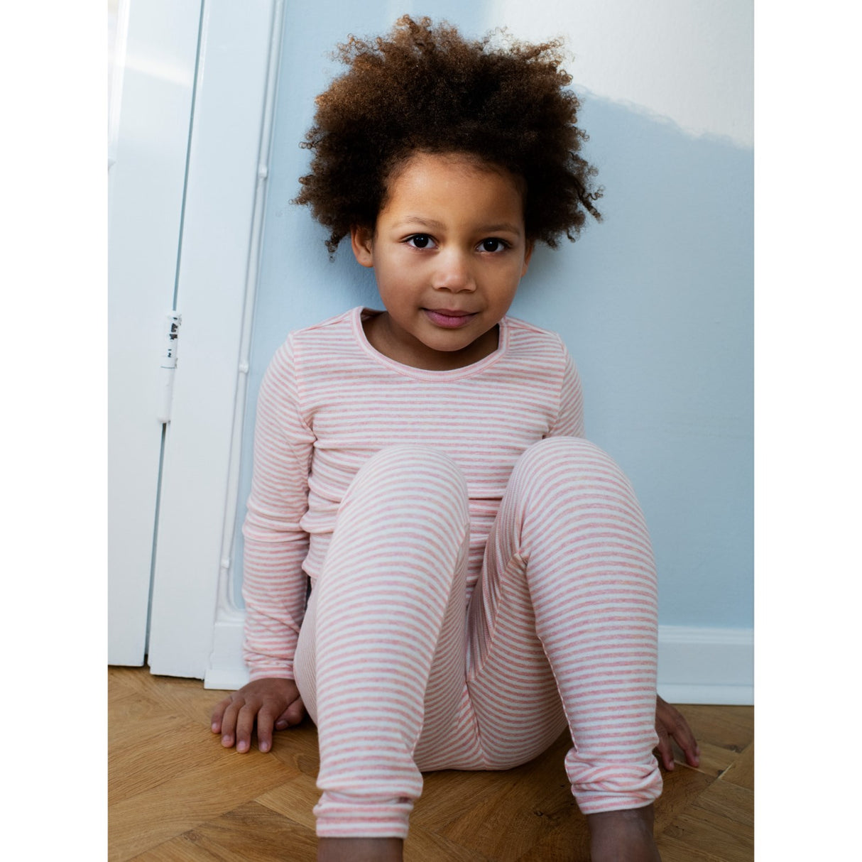 Serendipity Coral/Offwhite Leggings Stripe