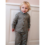 Serendipity Coffee Checks Brushed Halsbånd Skjorte