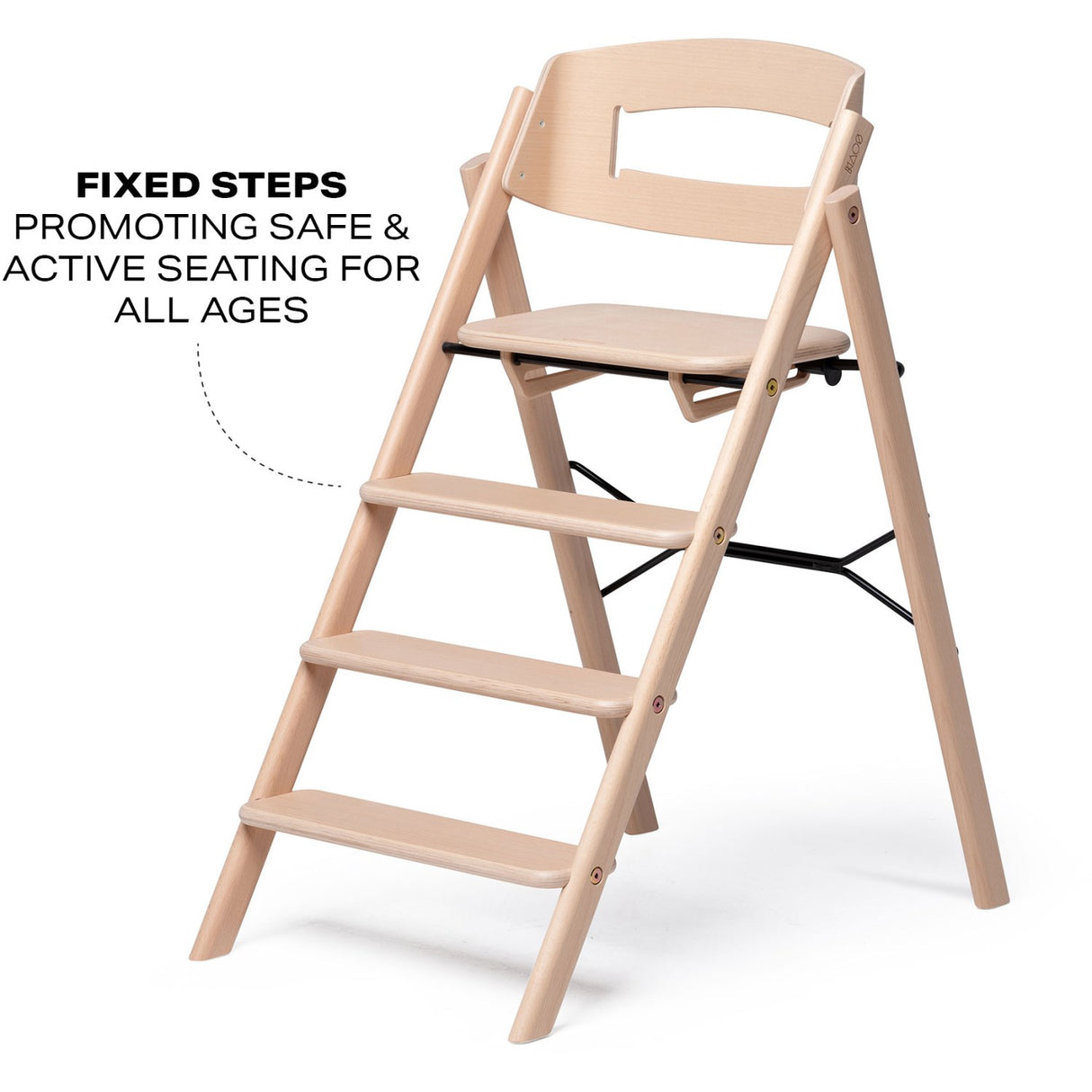 KAOS Natural Klapp High Stol Bøk