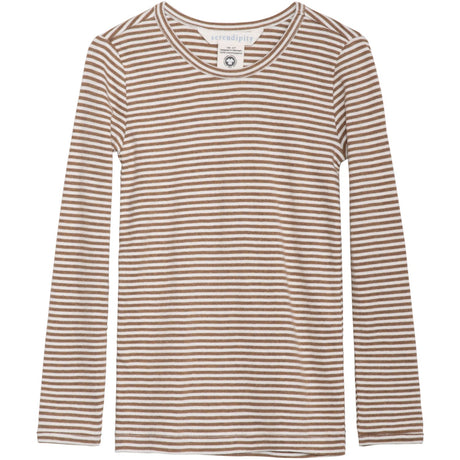 Serendipity Almond/Offwhite Slim Bluse Stripe