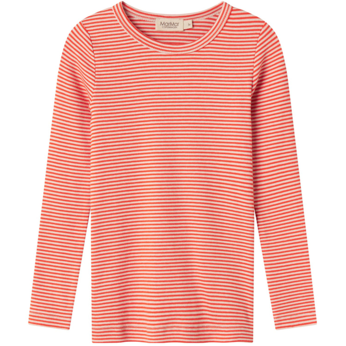 MarMar Modal Fine Rib Red Stripe Tani Bluse