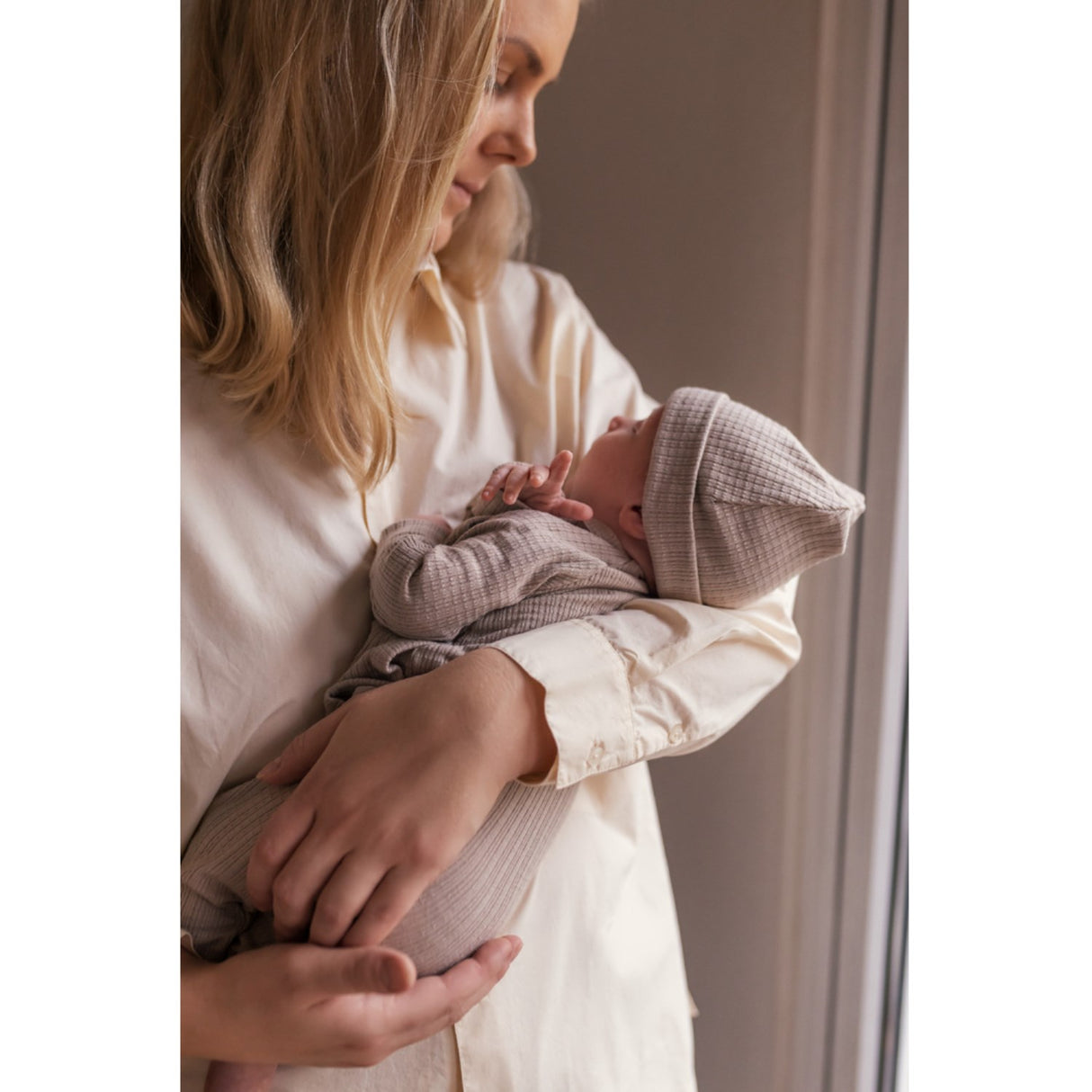 MarMar New Born Modal Pointelle Rib Soft Beige Aiko Lue