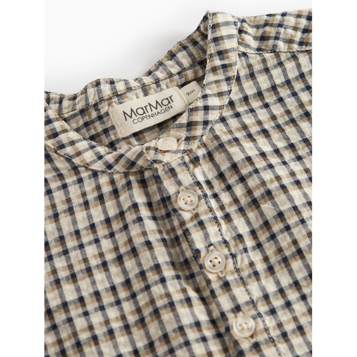 MarMar Seersucker Check Pilot Navy Check Totoro Skjorte
