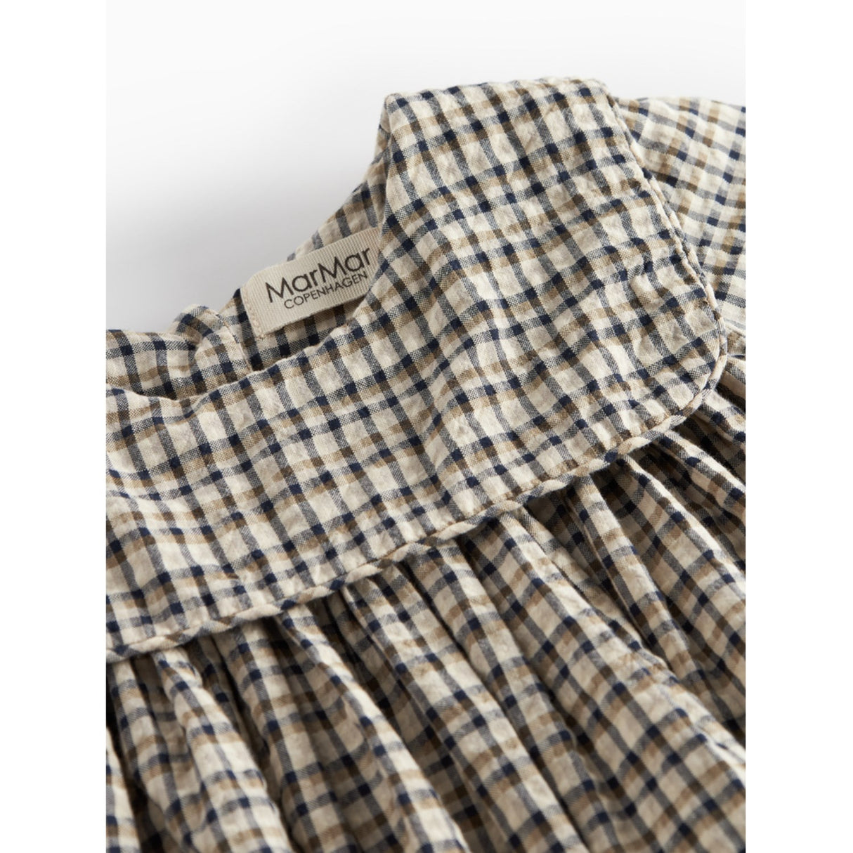 MarMar Seersucker Check Pilot Navy Check Dulle Kjole