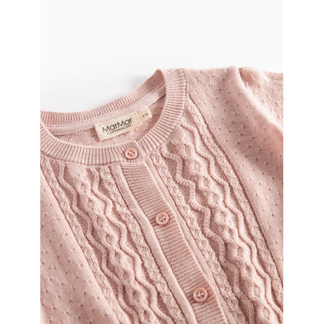 MarMar Modal Mix Cable Faded Rose Tilda Strikk Cardigan