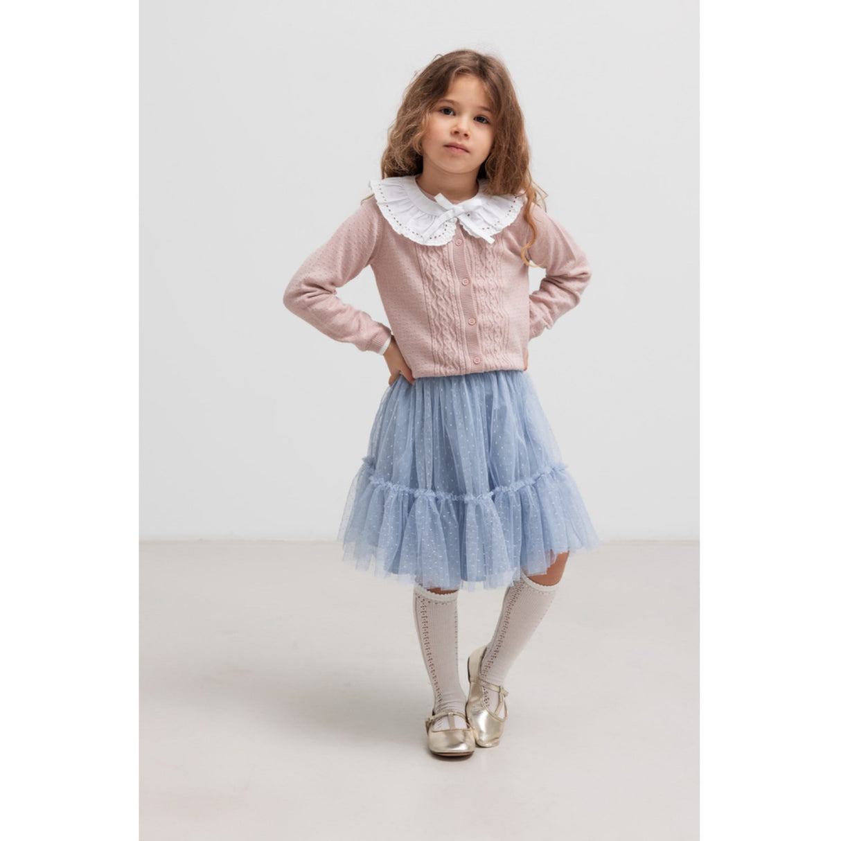 MarMar Modal Mix Cable Faded Rose Totti Strikk Cardigan