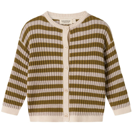 MarMar Modal Mix Stripe Cashew Mel. Stripe Tob Strikk Cardigan