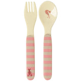 Rice Coral Ocean Print Kids Melamine Skje And Fork