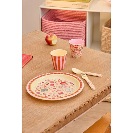 Rice Pink Fun Fair Print Melamine Kids Kopp Small 160 Ml