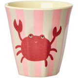 Rice Coral Ocean Print Melamine Cups Small 6 Pakke 160 Ml