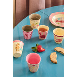 Rice Coral Ocean Print Melamine Cups Small 6 Pakke 160 Ml
