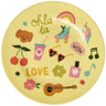 Rice Unicorn Love Print Melamine Round Side Plates