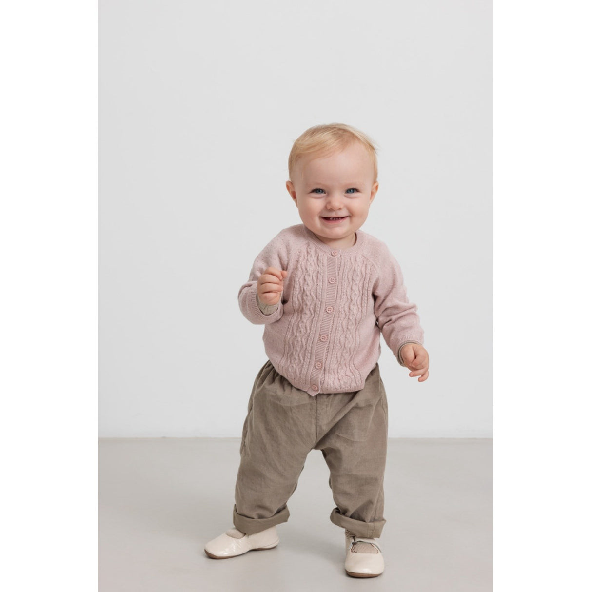 MarMar Modal Mix Cable Faded Rose Totti Strikk Cardigan